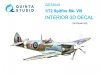Quinta Studio QD72043 Spitfire Mk.VIII 3D-Printed & coloured Interior on decal paper (Eduard) 1/72